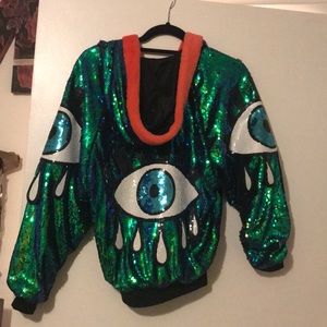Sequined third eye festival jacket 💫